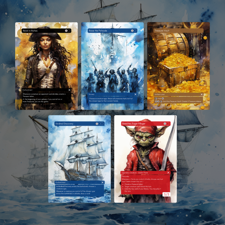 Mtg Proxy Commander Precon Upgrade Pack Ahoy Mateys