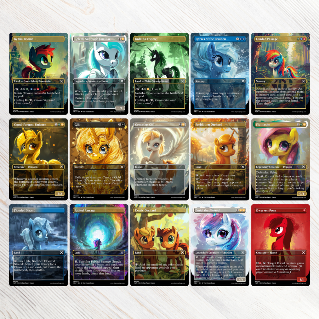 MTG Proxy ReadytoPlay Commander Deck My Little Pony