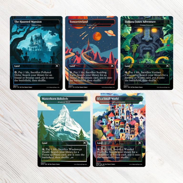 MTG Proxy Fetch Lands Pack The Happiest Lands on Earth! The Proxy Premium Magic The