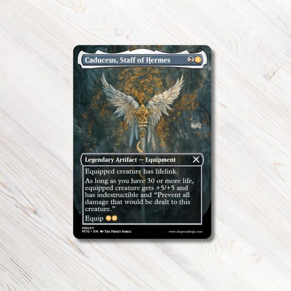 Caduceus Staff of Hermes MTG Proxy High Quality Magic the Gathering Proxies Assassin's Creed MTG proxy