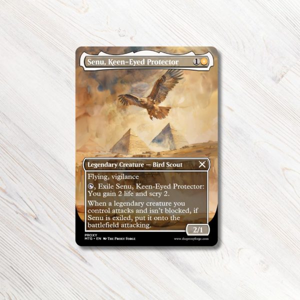 Senu, Keen-Eyed Protector MTG Proxy High Quality Magic the Gathering Proxies Assassin's Creed MTG proxy