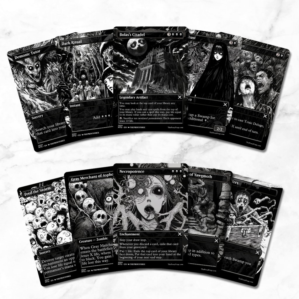 Junji Ito x MTG MonoBlack Staples Proxy Pack