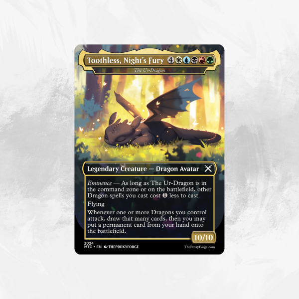 The Ur-Dragon (Toothless Night's Fury) MTG Proxy