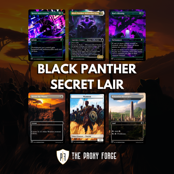 MTG Proxy Marvel Secret Lair: Black Panther, Wakandan King - Image 2