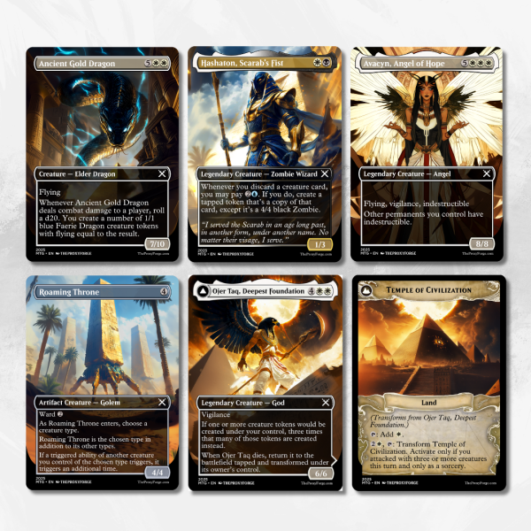 MTG Proxy Commander Precon Upgrade Pack: Eternal Might (Hashaton, Scarab's Fist) - Image 2