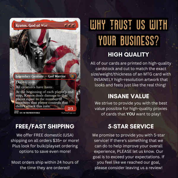 MTG Proxy Playstation God of War Greek Secret Lair - Image 2