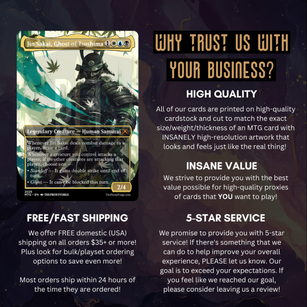 MTG Proxy Playstation Ghost of Tsushima Secret Lair - Image 2