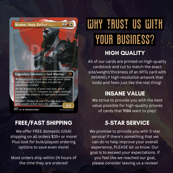 MTG Proxy Playstation God of War Norse Secret Lair - Image 2