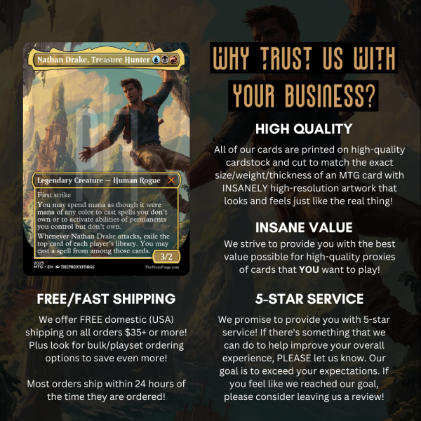 MTG Proxy Playstation Uncharted Secret Lair - Image 2